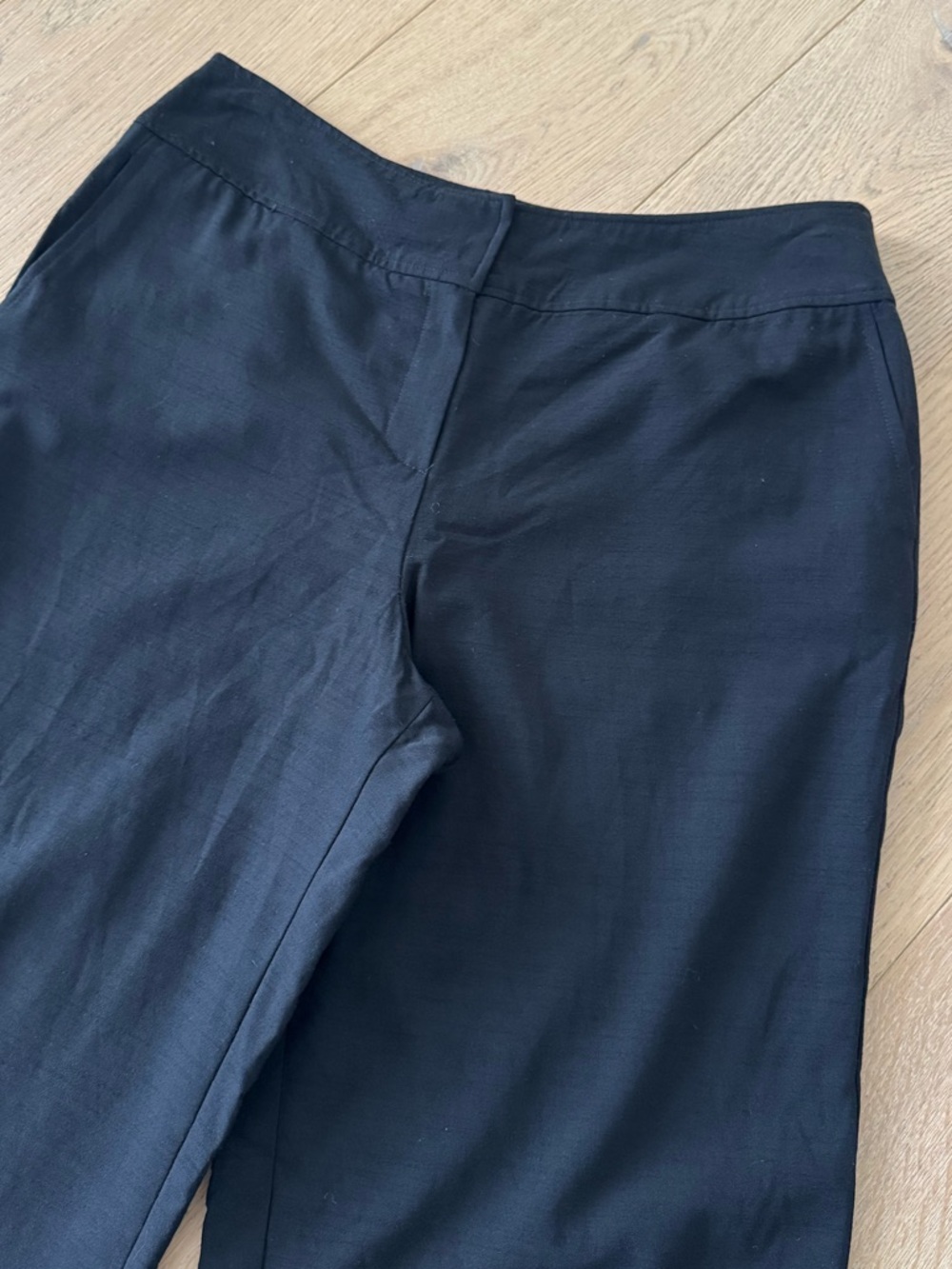 Talbots Straight Leg Black Wool Trousers Size 10